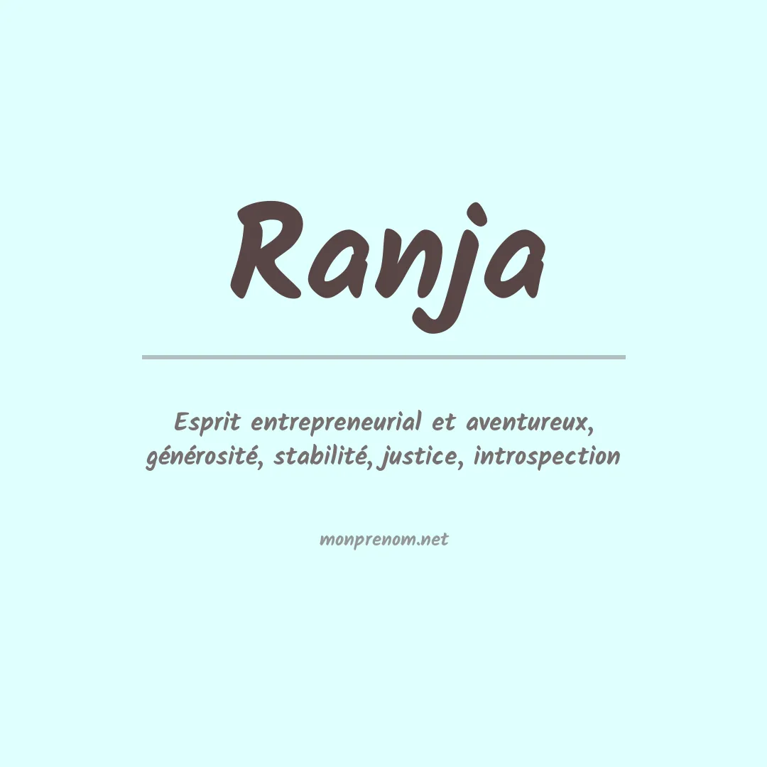 Signification du prénom Ranja