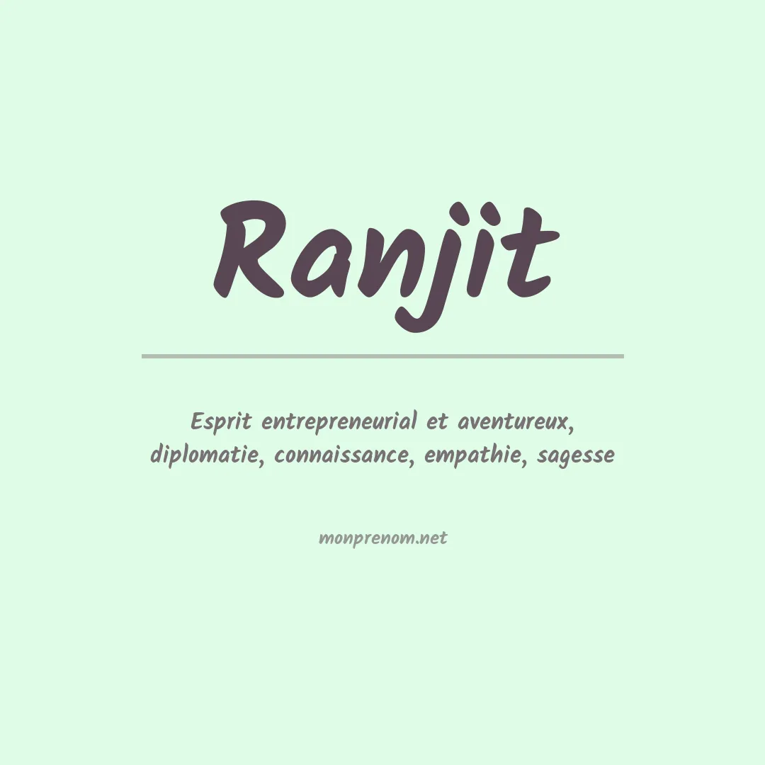 Prénom Ranjit