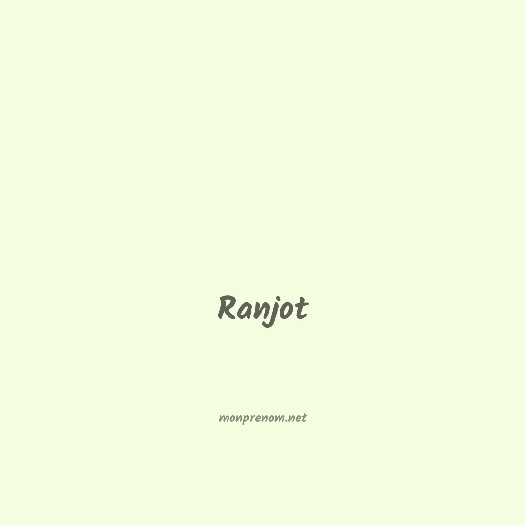Ranjot en chinois