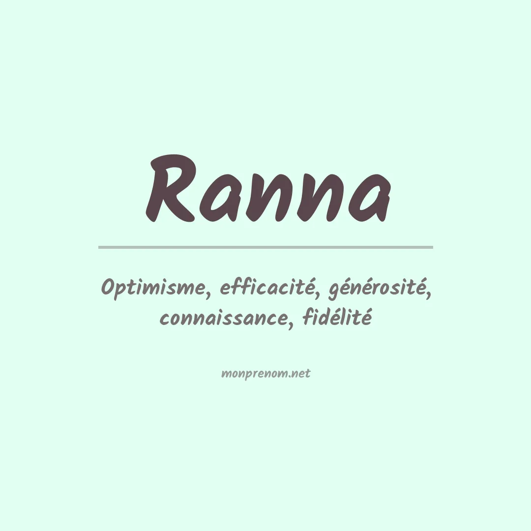 Prénom Ranna
