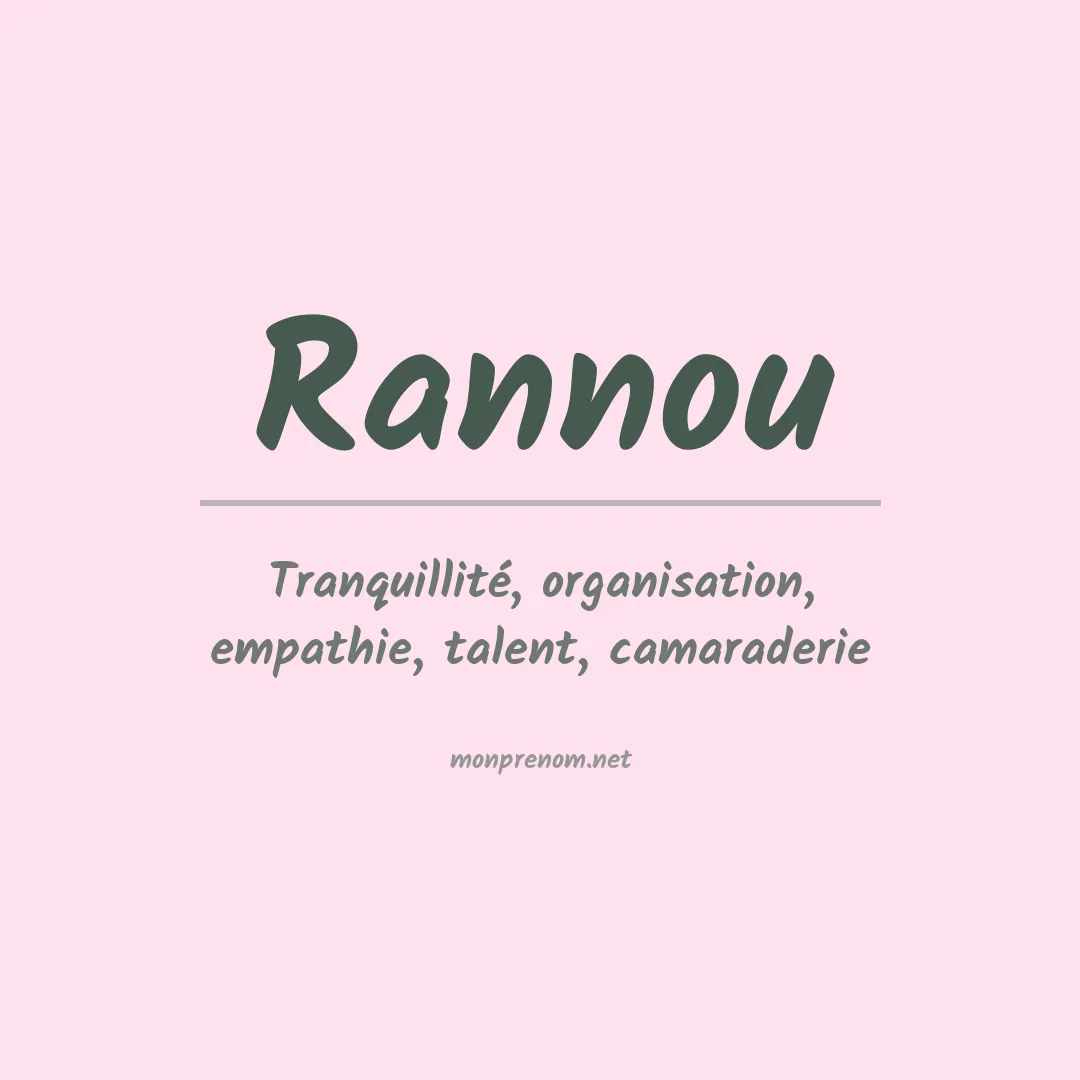 Signification du prénom Rannou