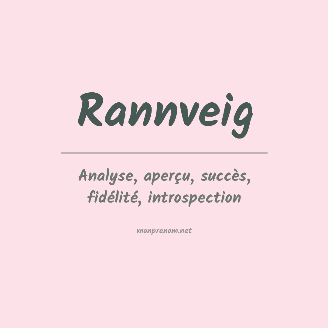 Signification du prénom Rannveig