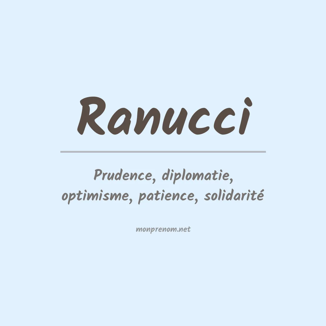 Prénom Ranucci