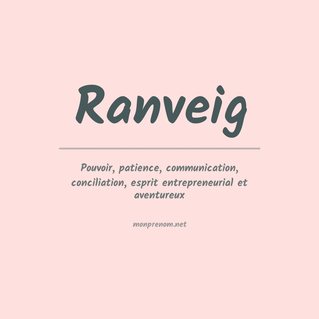 Signification du prénom Ranveig