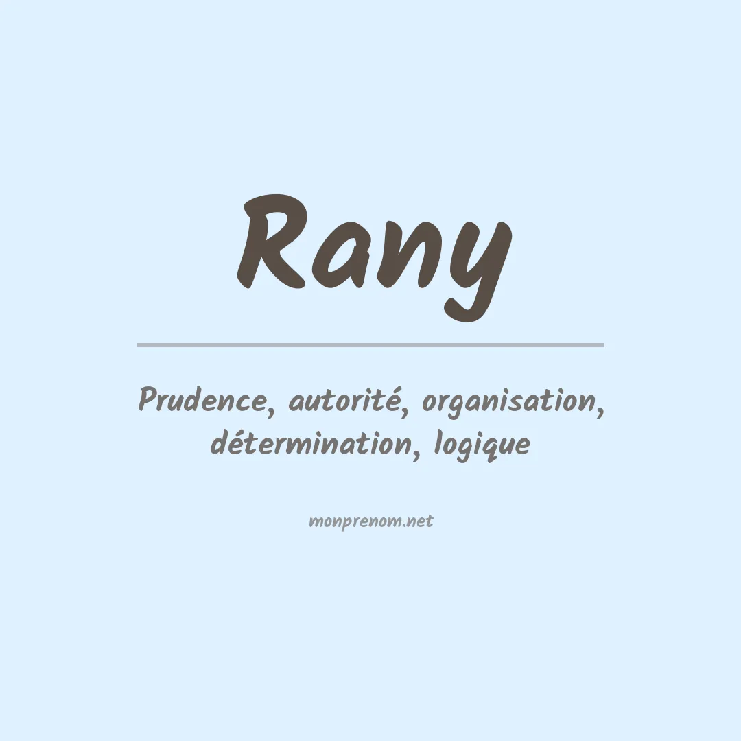 Prénom Rany