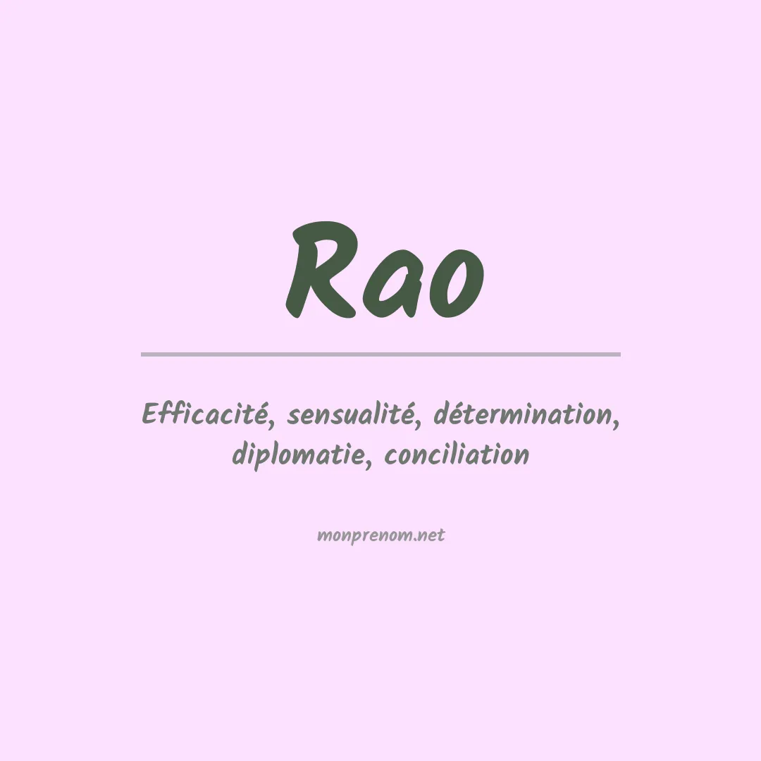 Prénom Rao