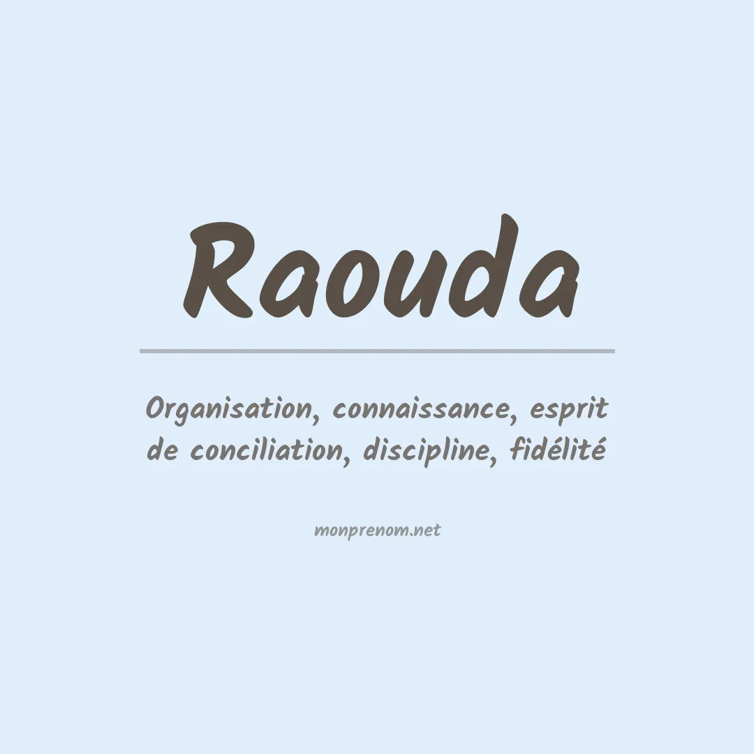 Prénom Raouda