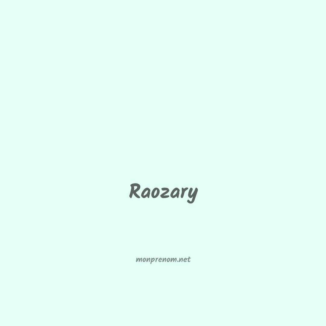 Raozary en chinois