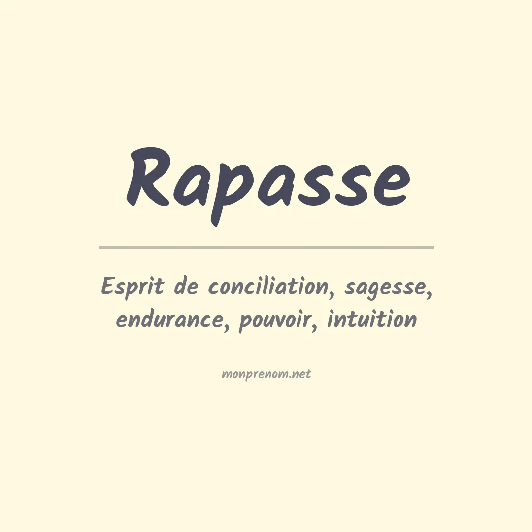 Signification du prénom Rapasse