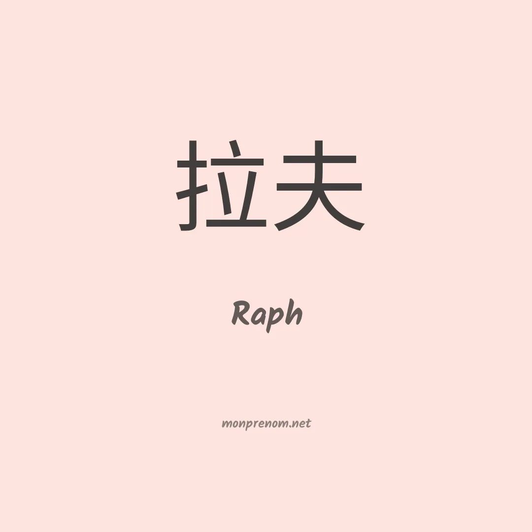 Raph en chinois