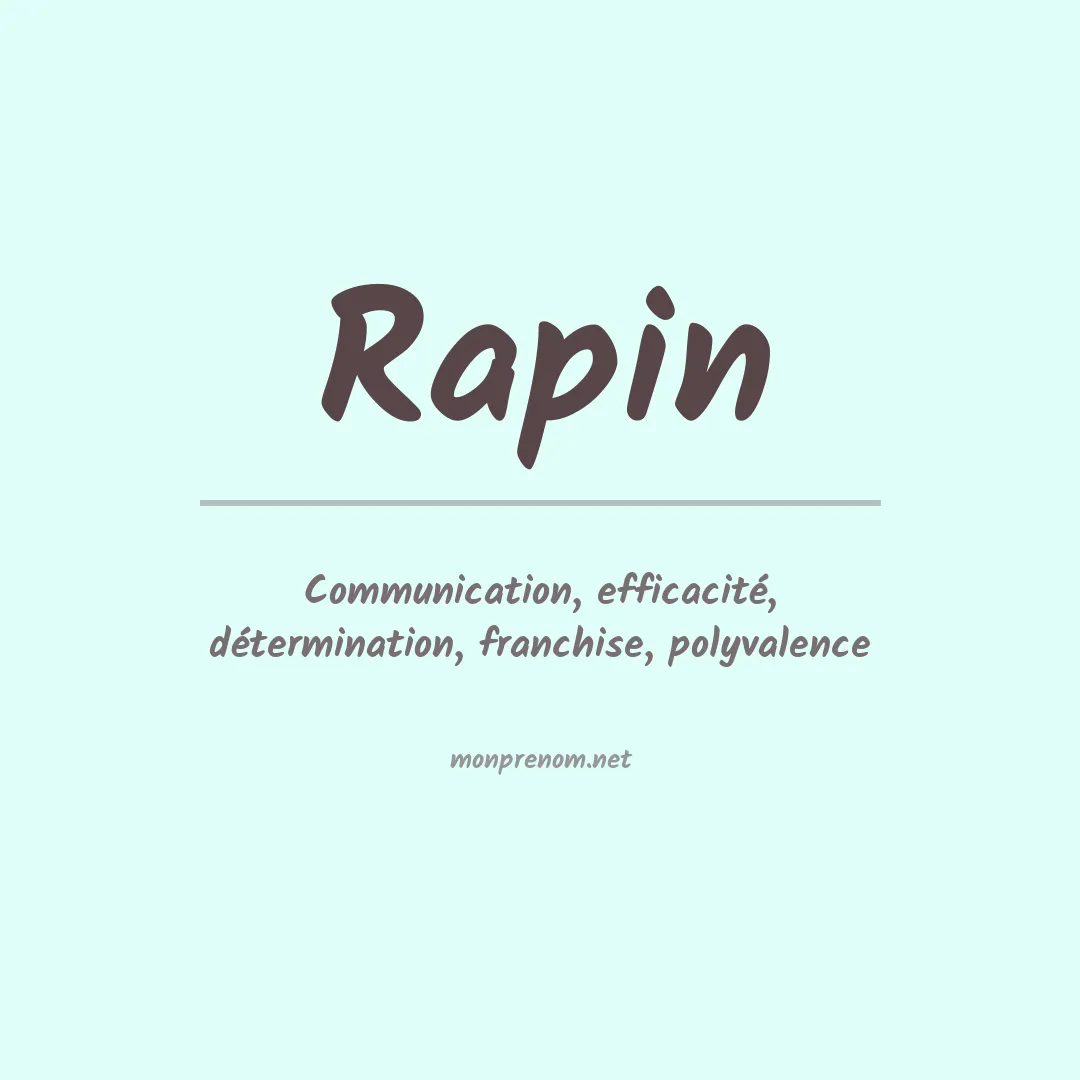 Prénom Rapin