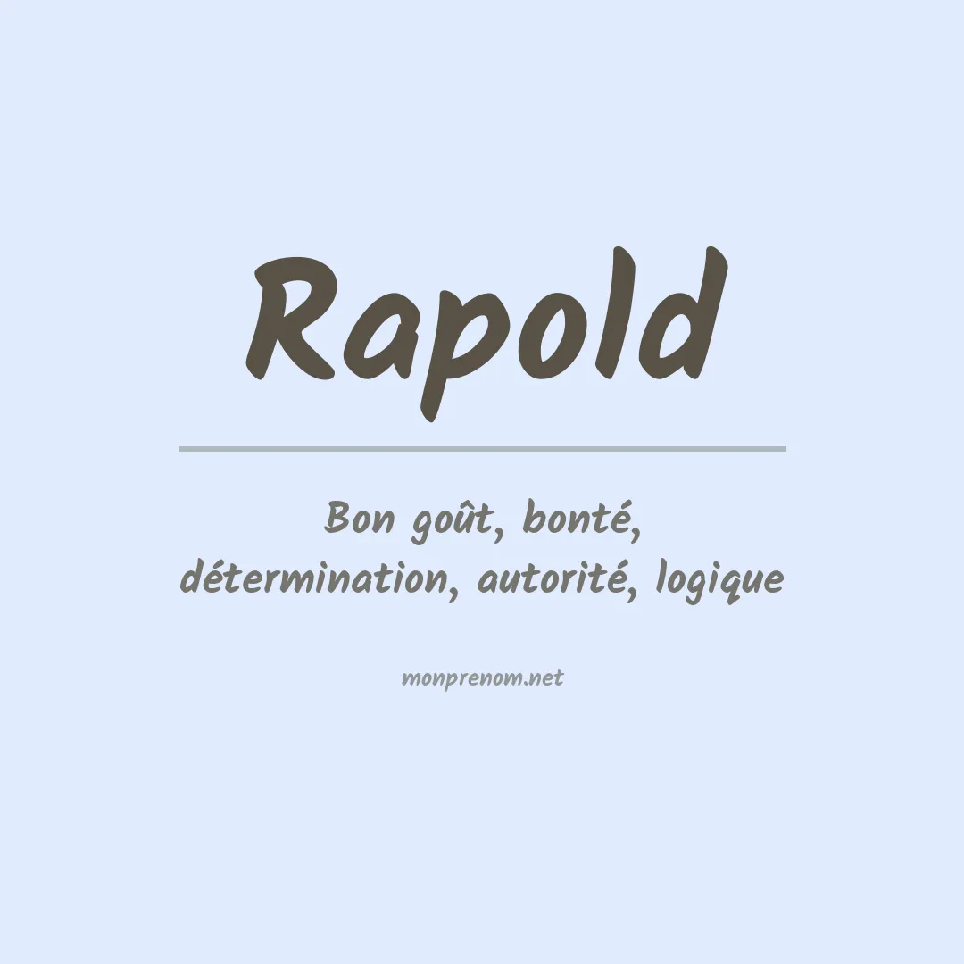 Prénom Rapold