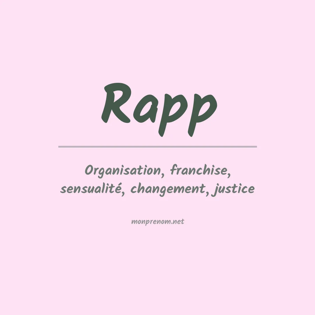 Prénom Rapp