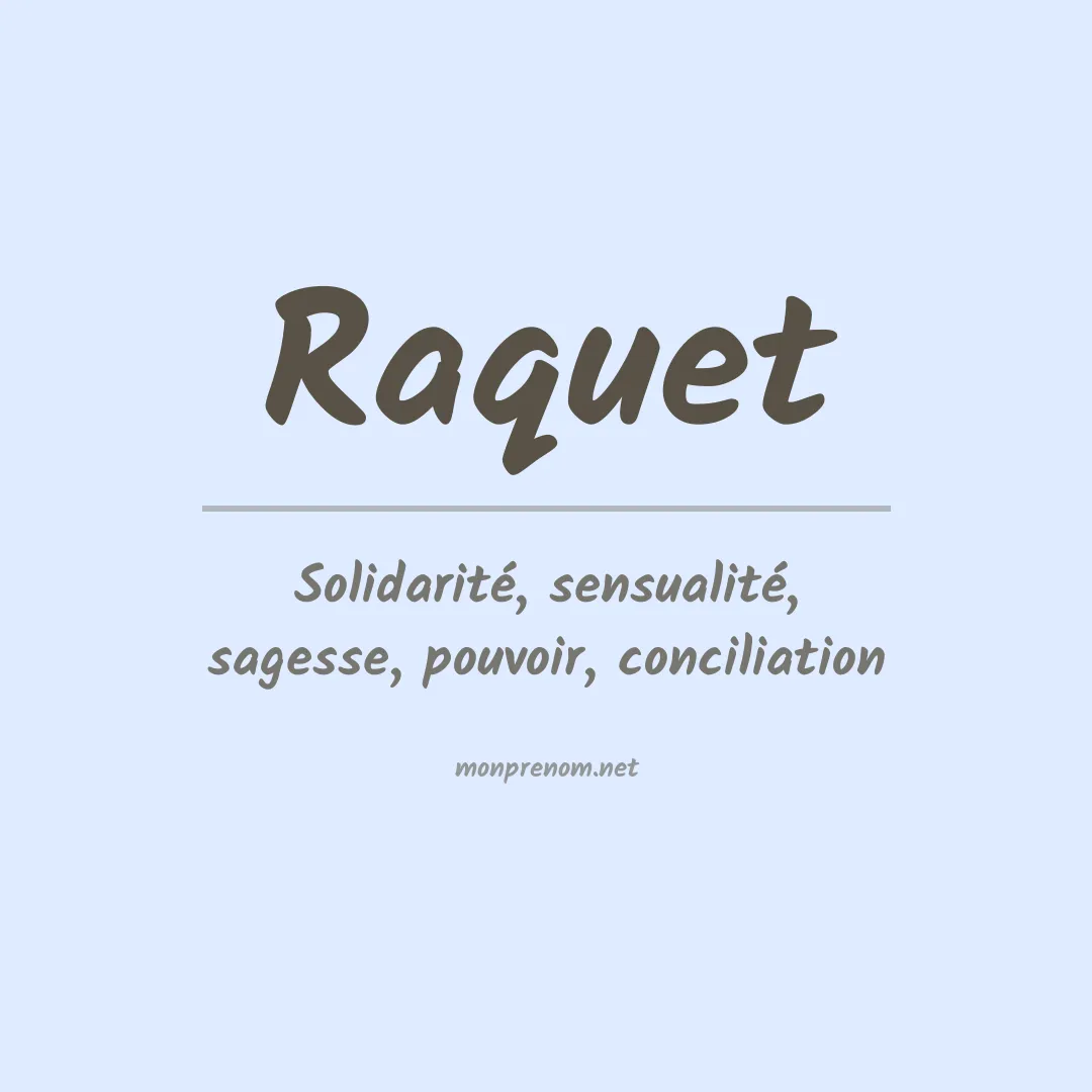 Prénom Raquet