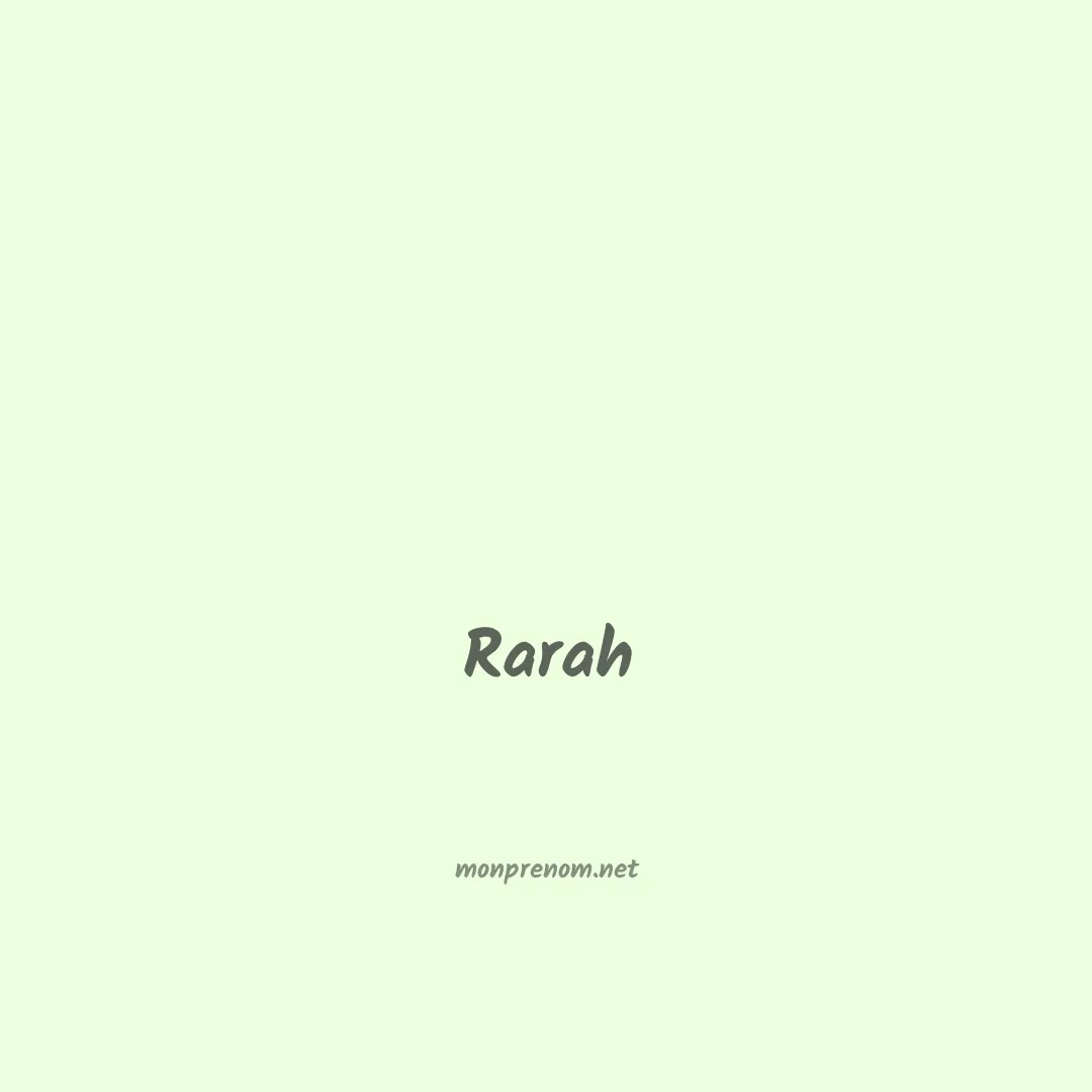 Rarah en chinois