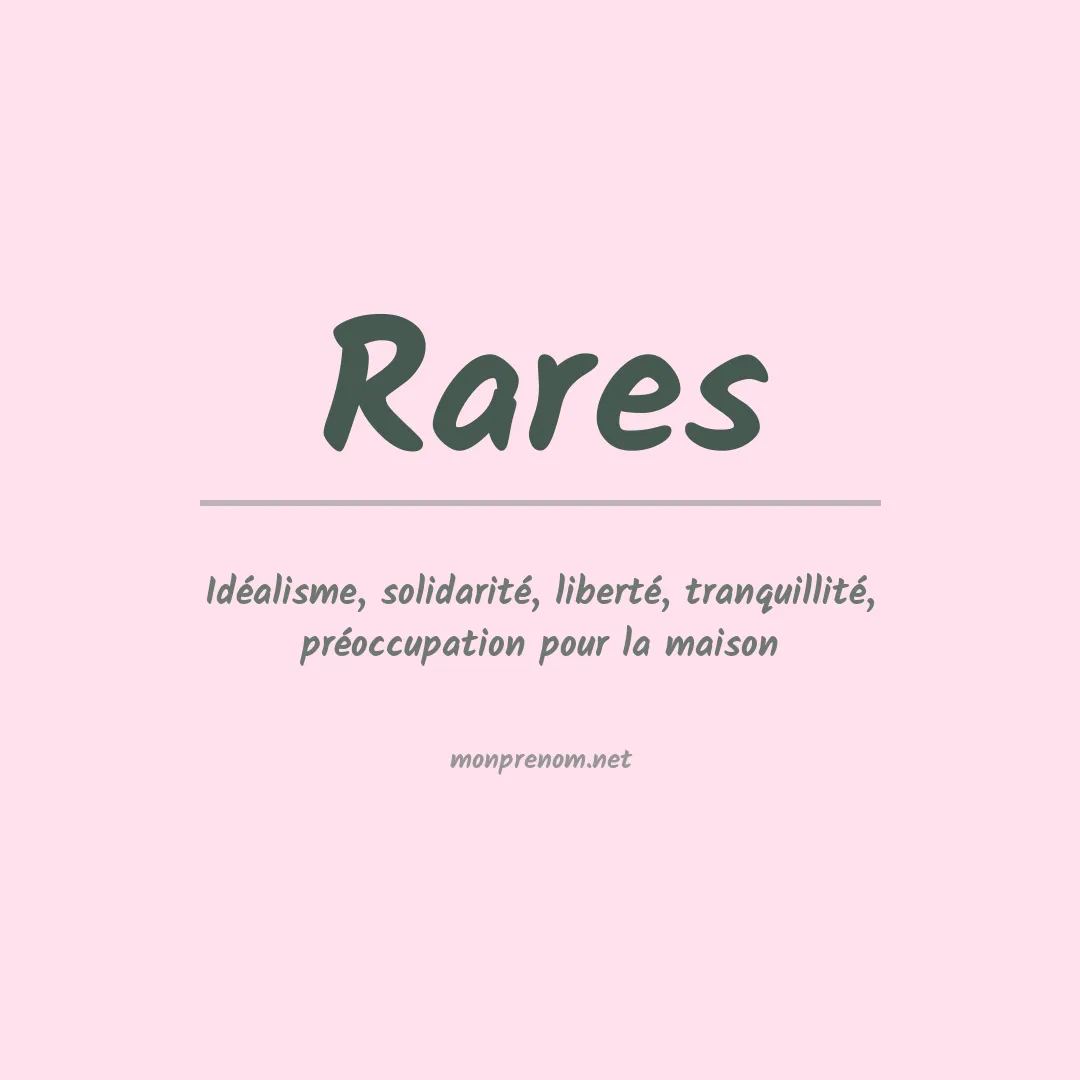 Prénom Rares