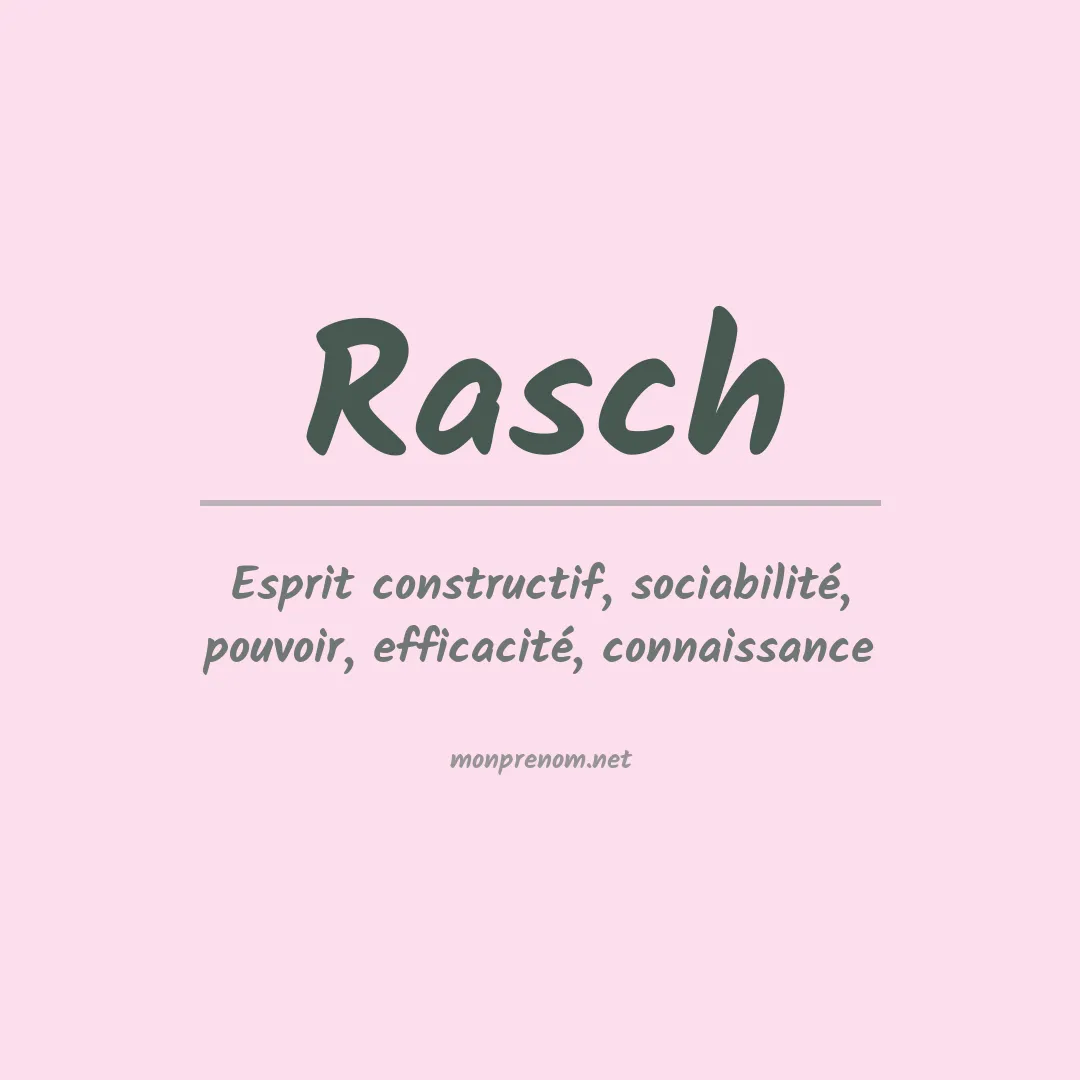 Prénom Rasch