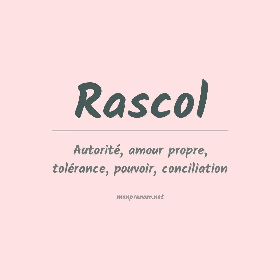 Signification du prénom Rascol