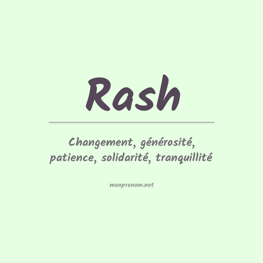 Prénom Rash