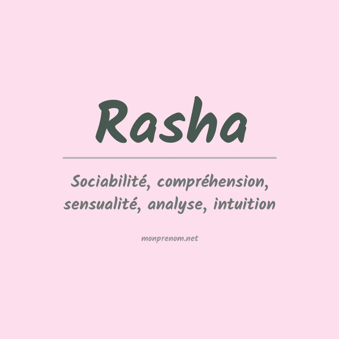 Signification du prénom Rasha