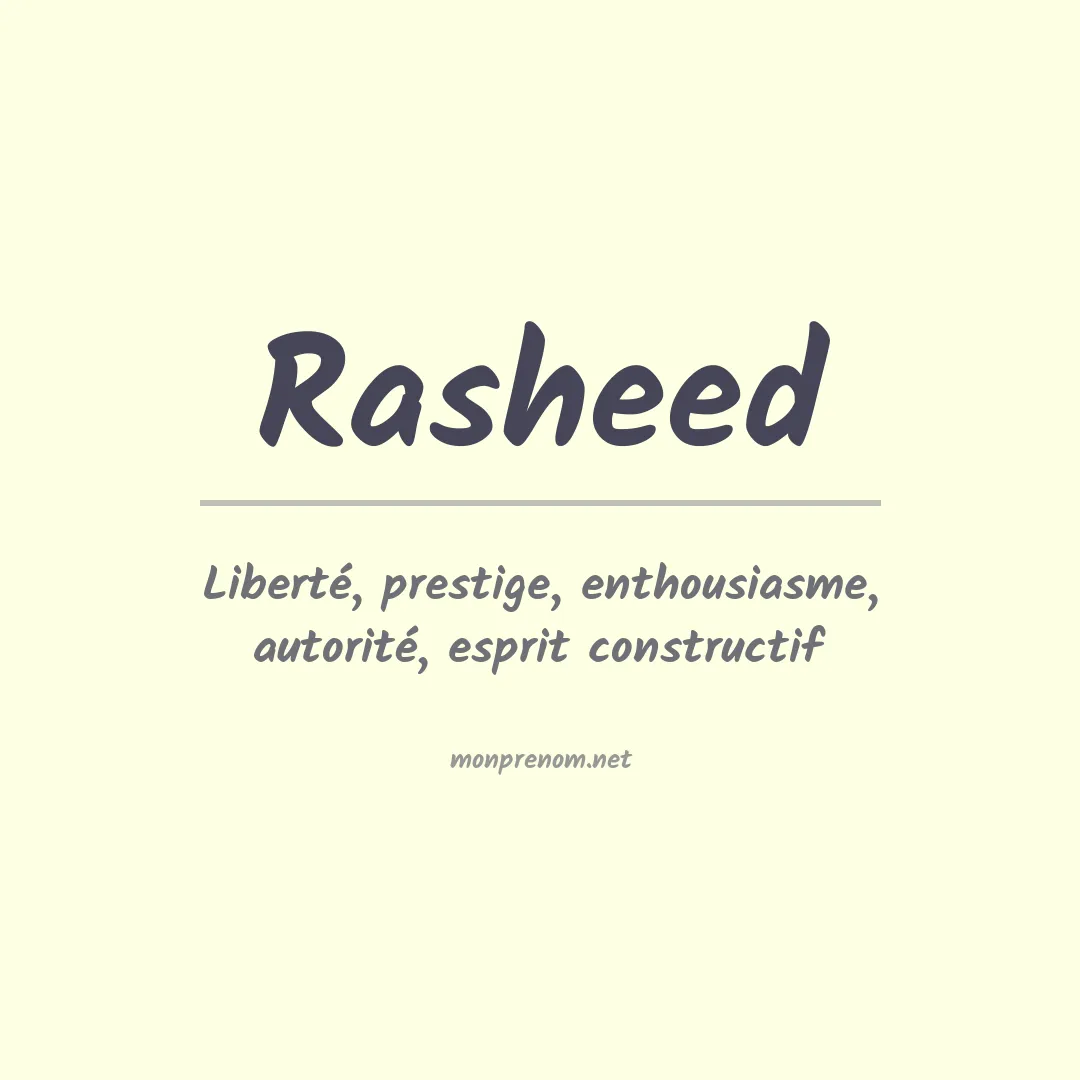 Prénom Rasheed