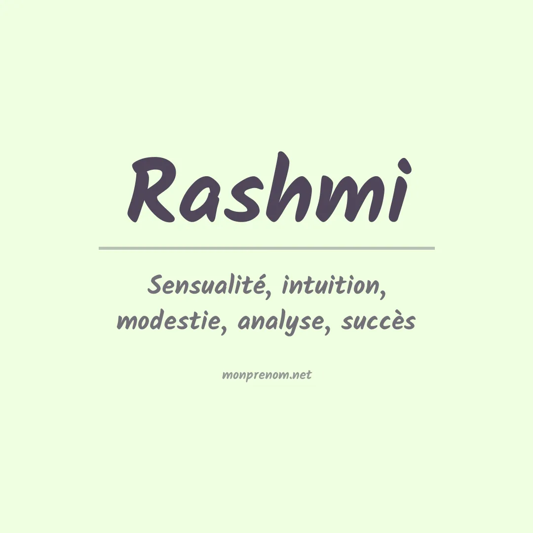 Prénom Rashmi