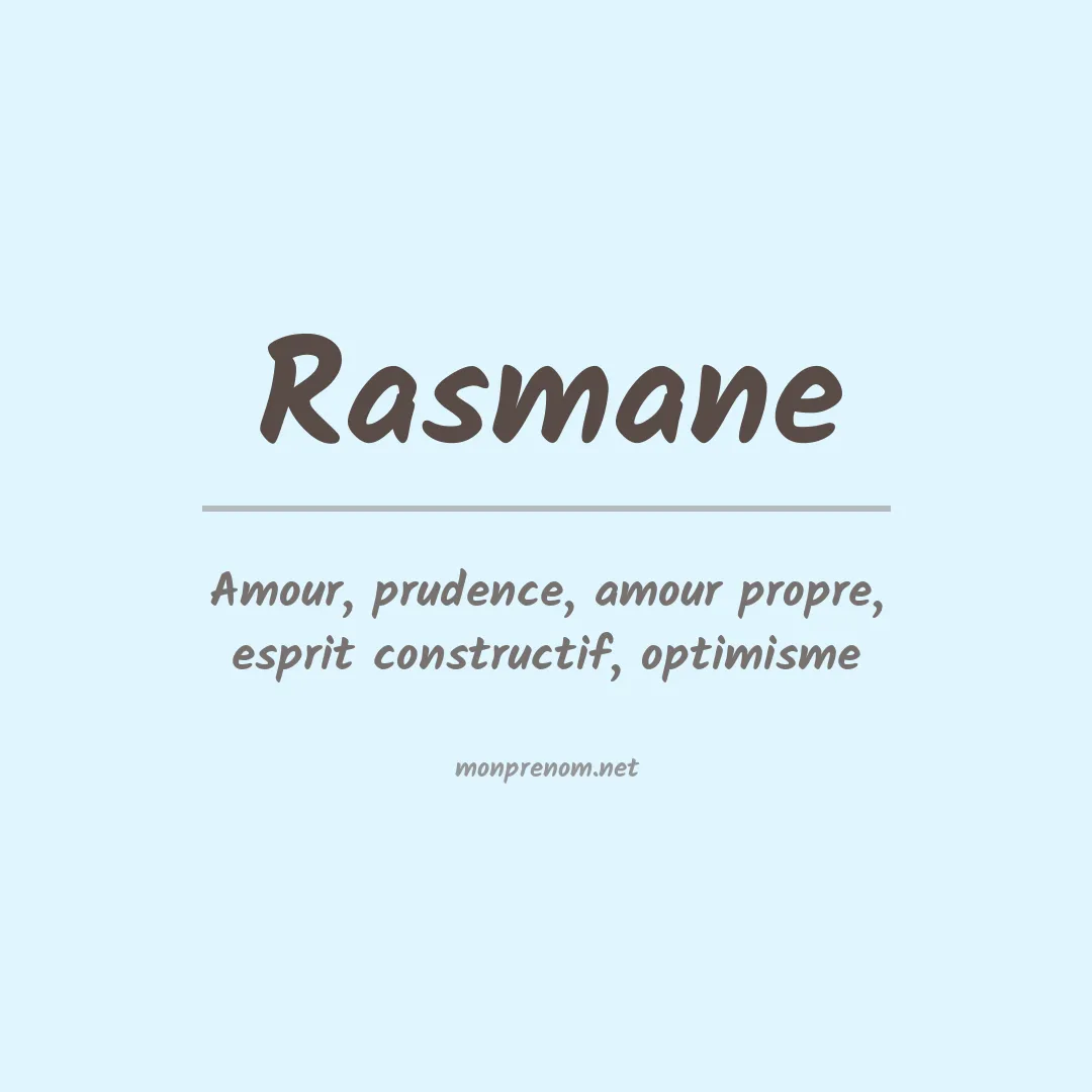 Signification du prénom Rasmane