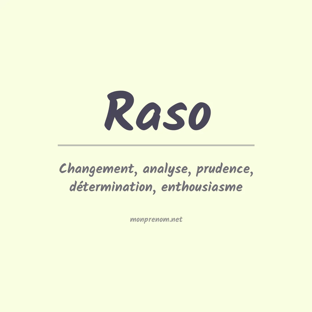 Prénom Raso