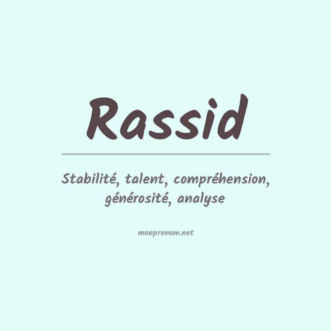 Signification du prénom Rassid