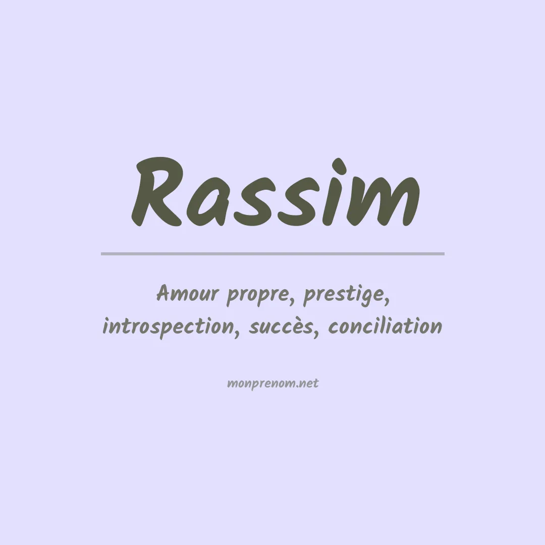 Prénom Rassim
