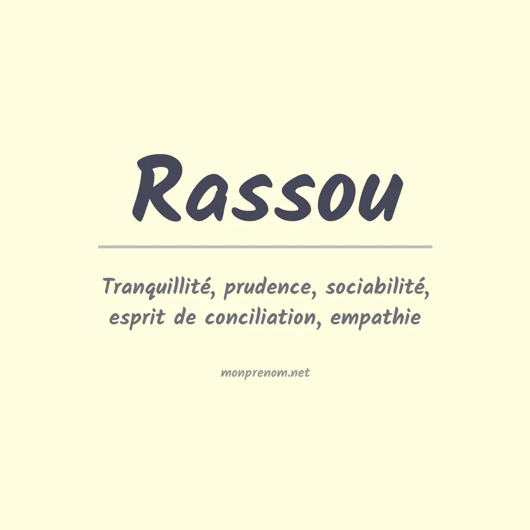 Prénom Rassou
