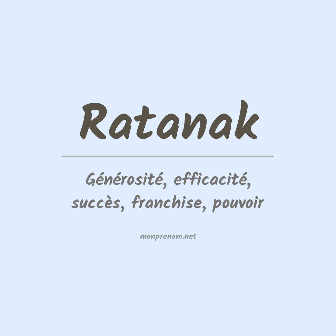 Prénom Ratanak