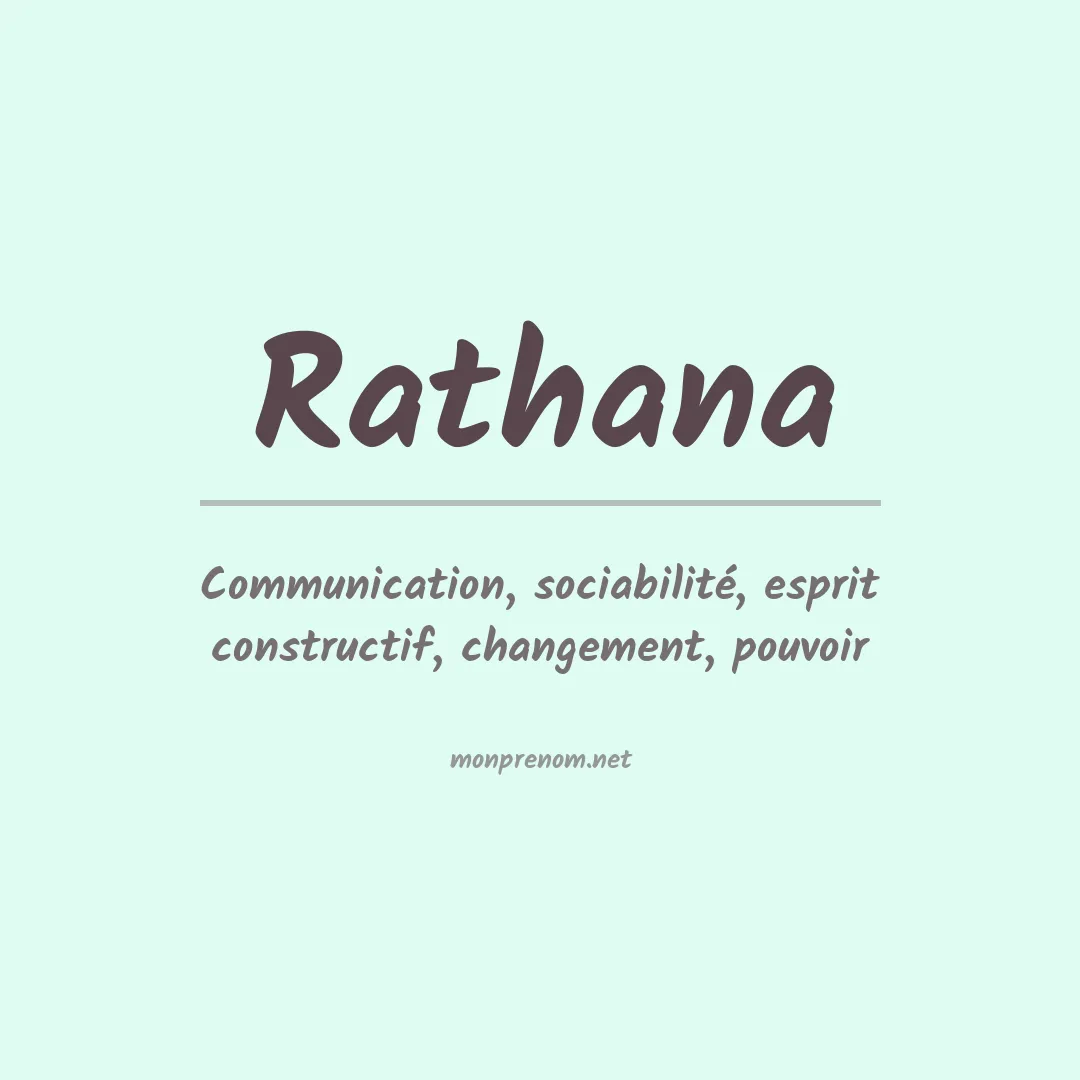 Signification du prénom Rathana