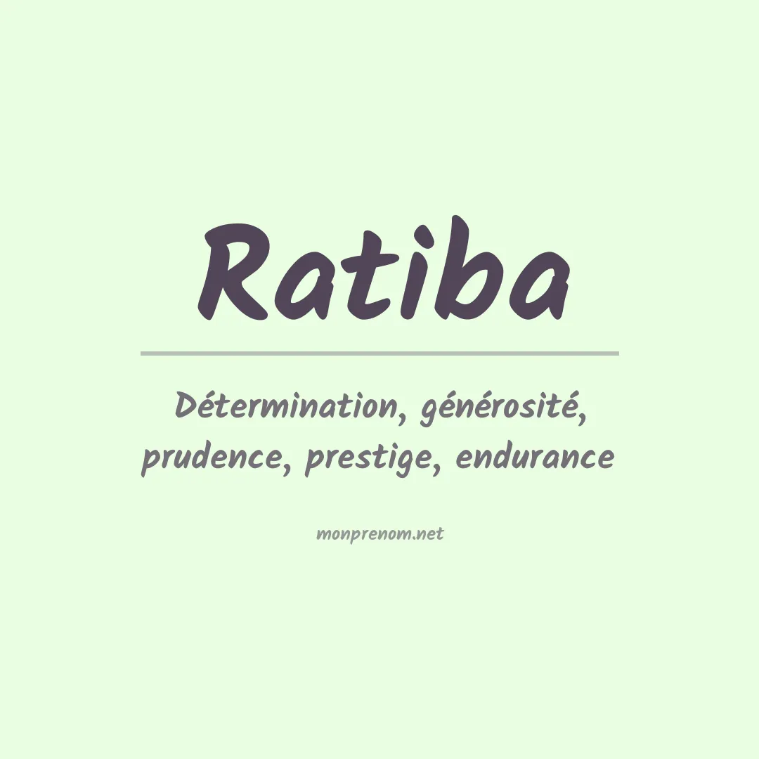 Signification du prénom Ratiba