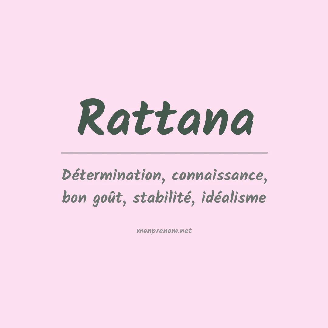 Signification du prénom Rattana