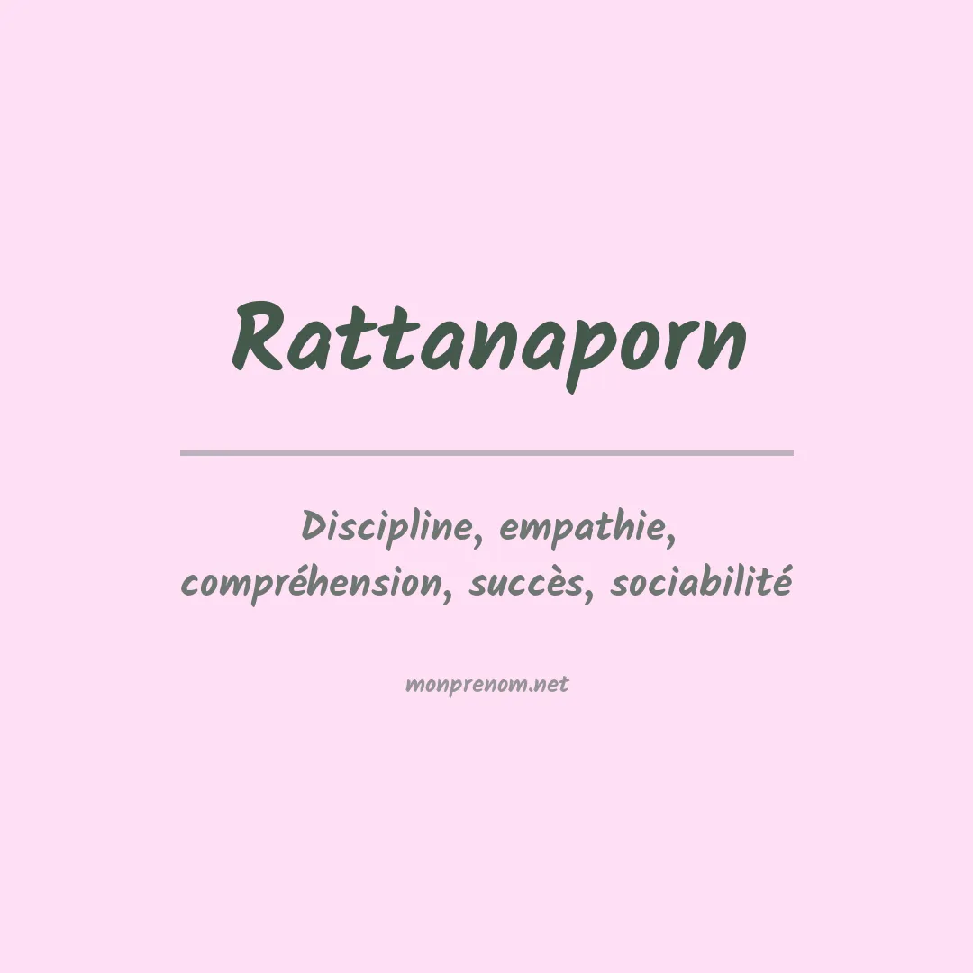 Signification du prénom Rattanaporn