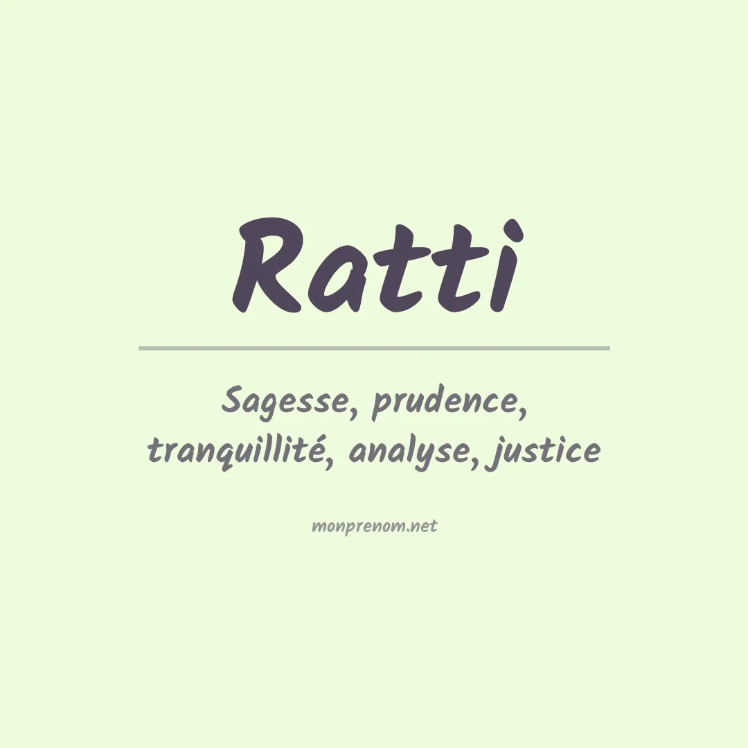Prénom Ratti