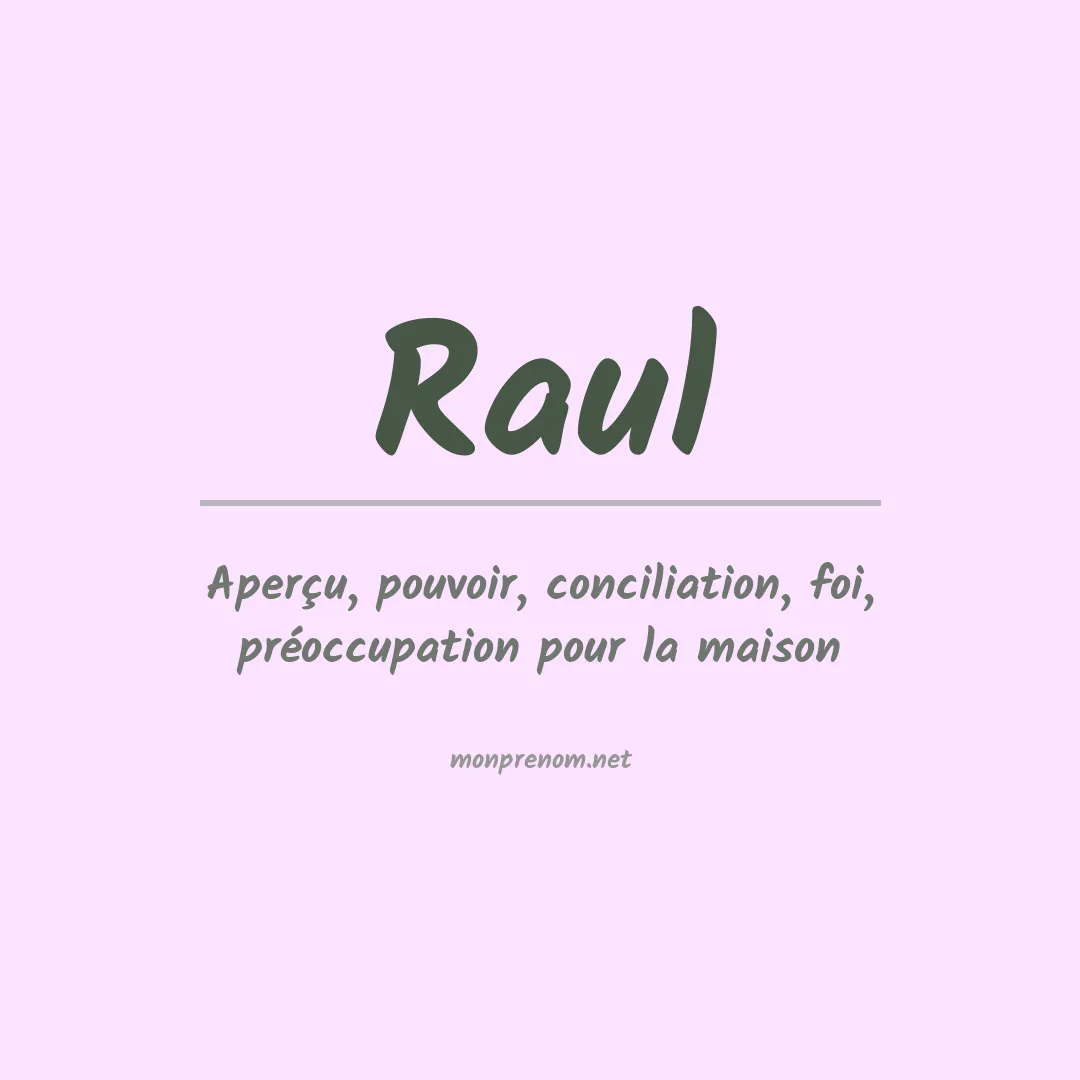 Prénom Raul
