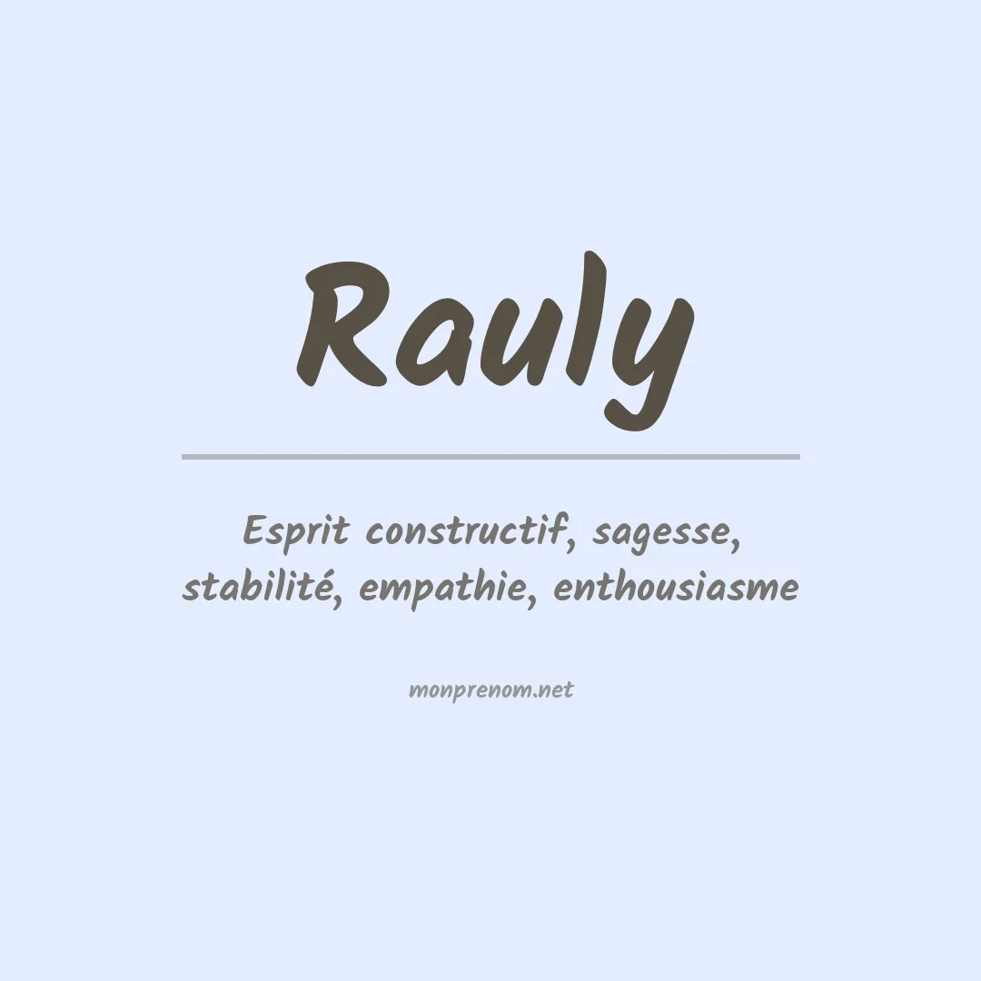 Prénom Rauly