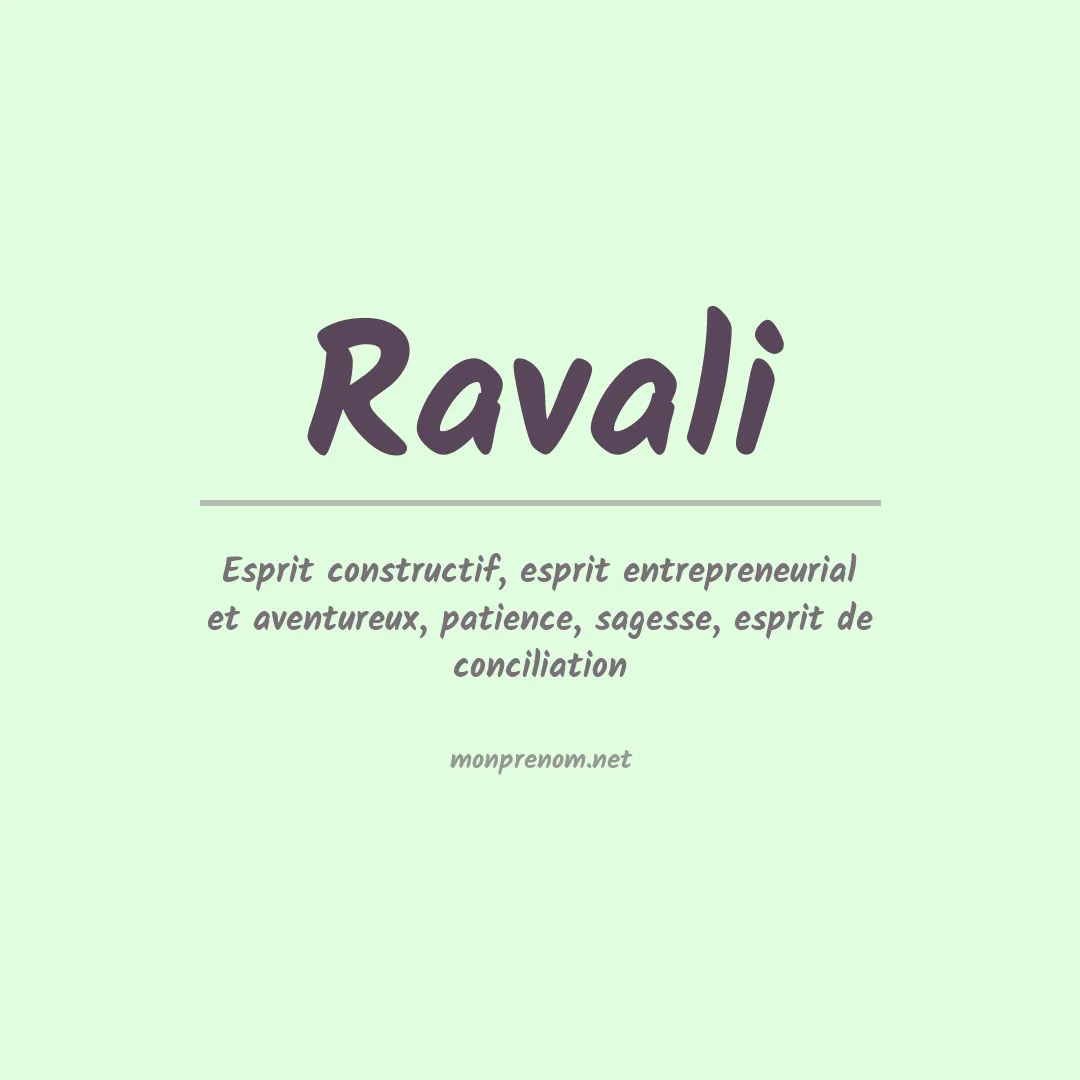 Prénom Ravali