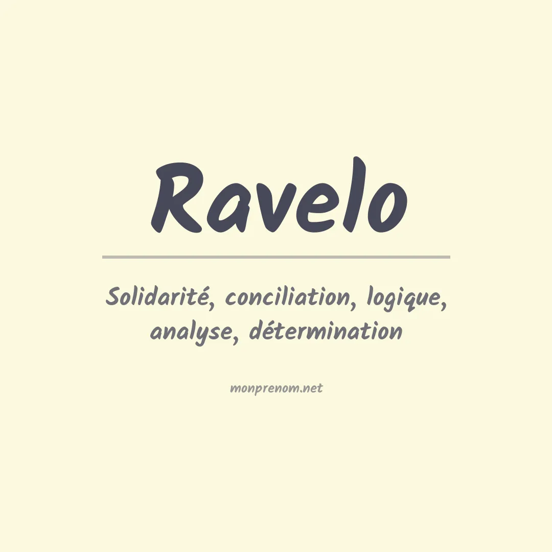 Prénom Ravelo