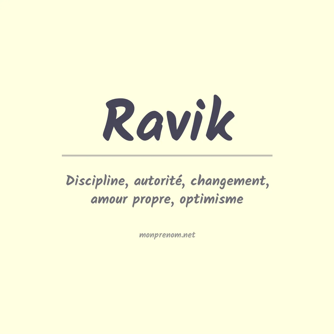 Signification du prénom Ravik