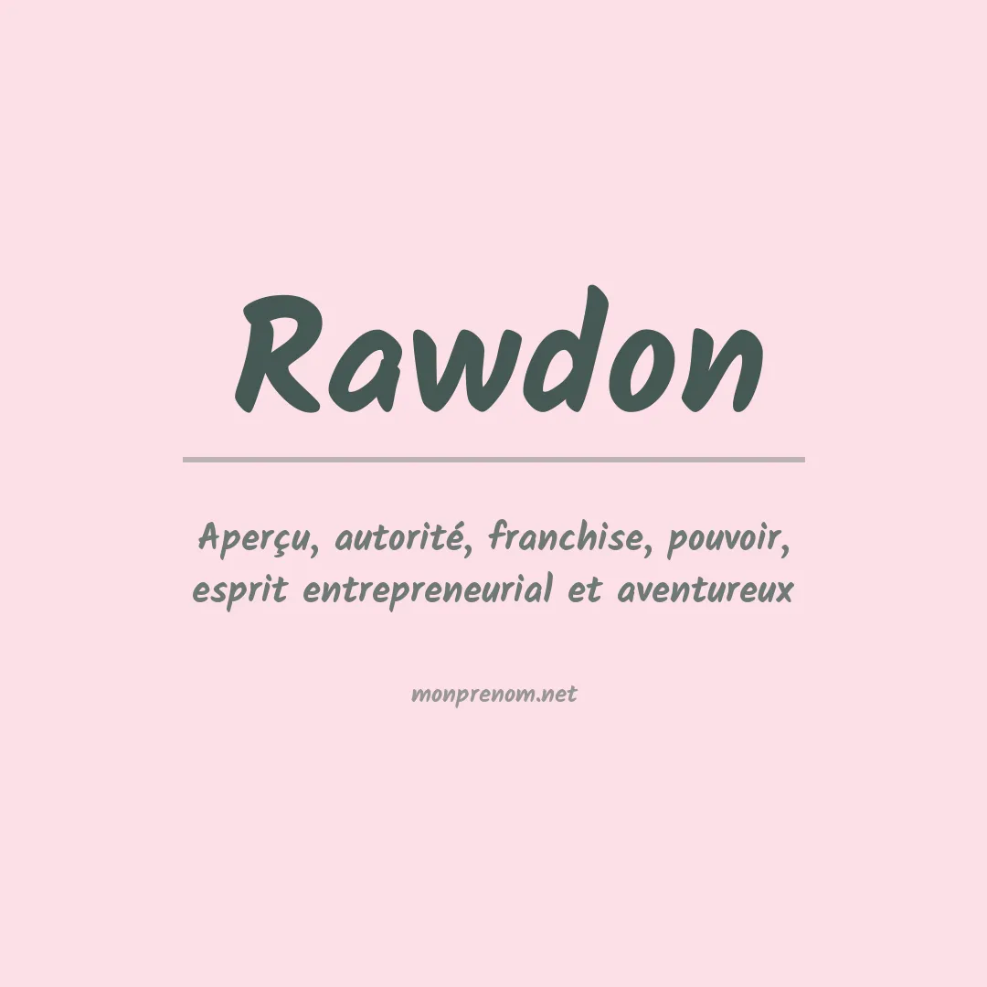 Prénom Rawdon