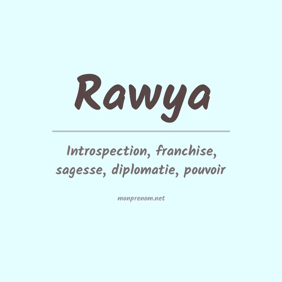 Prénom Rawya