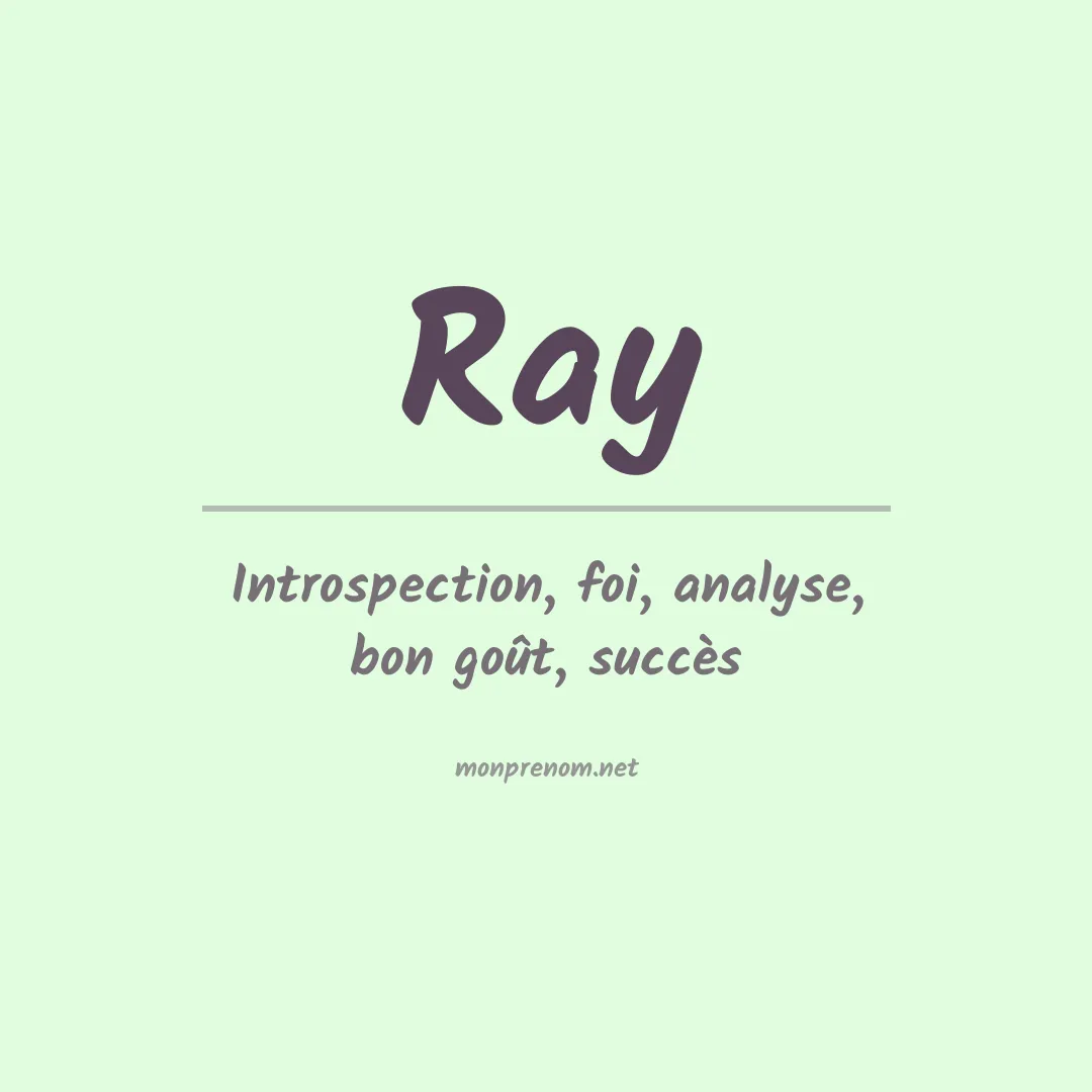 Prénom Ray