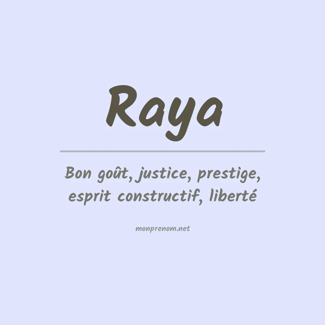 Prénom Raya