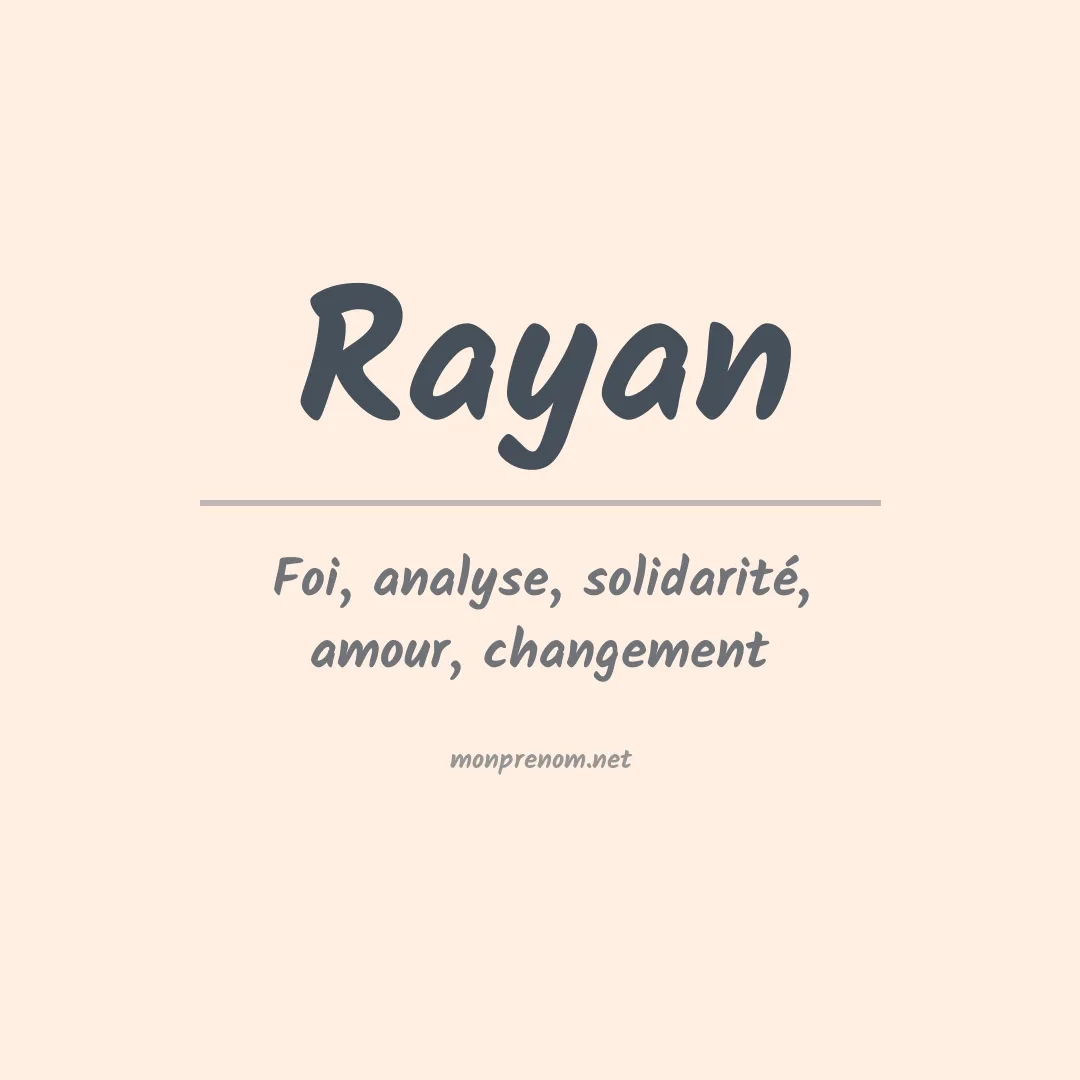 Prénom Rayan
