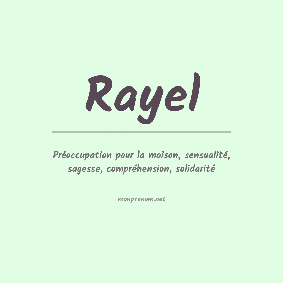 Prénom Rayel
