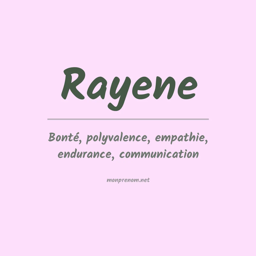 Prénom Rayene
