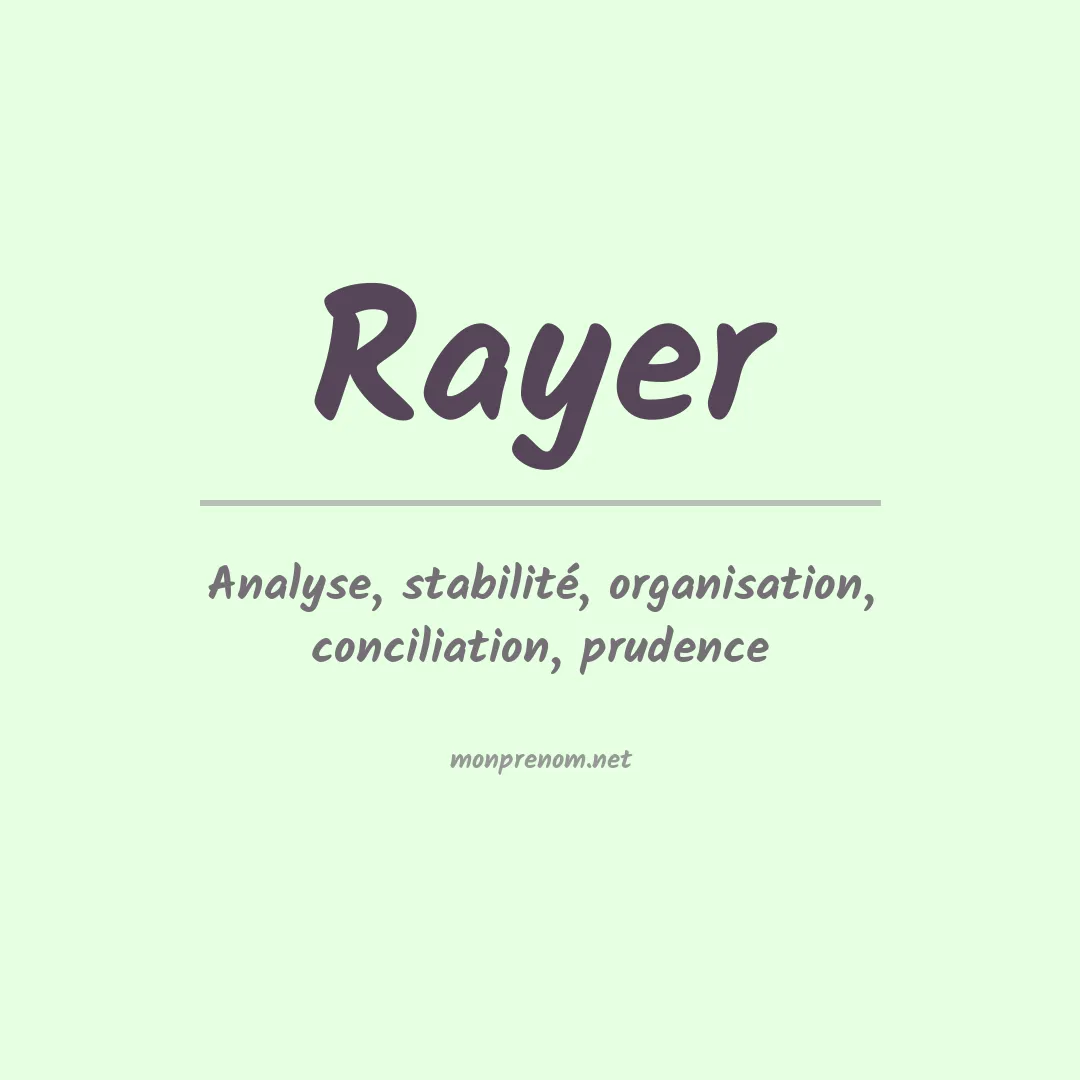 Prénom Rayer